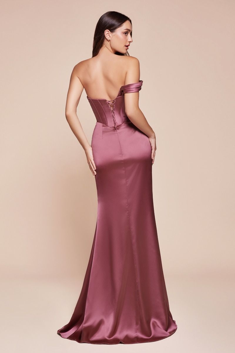 Vestido Corsé de Satén Conn Un Hombro (Varios Colores)