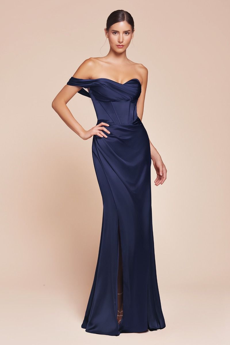 Vestido Corsé de Satén Conn Un Hombro (Varios Colores)