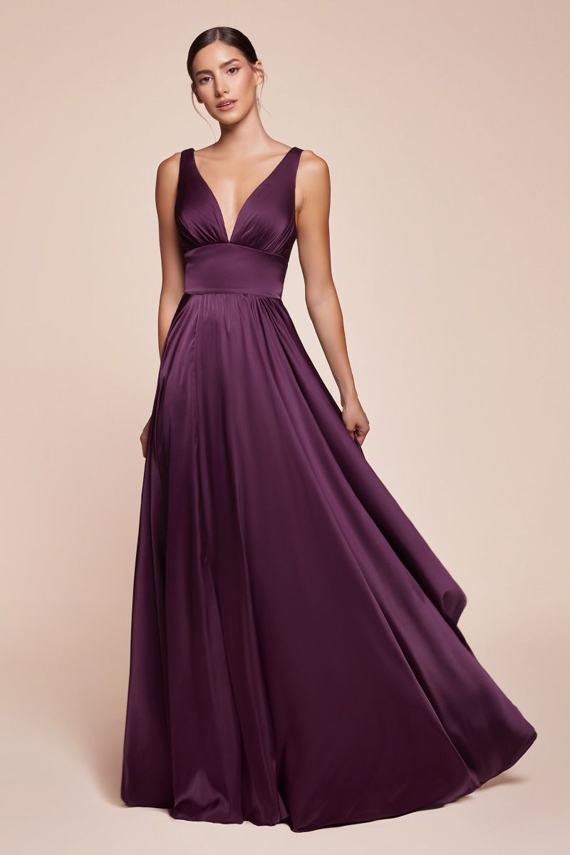 Vestido de Dama de Honor corte A con Tela Satinada (Varios Colores)