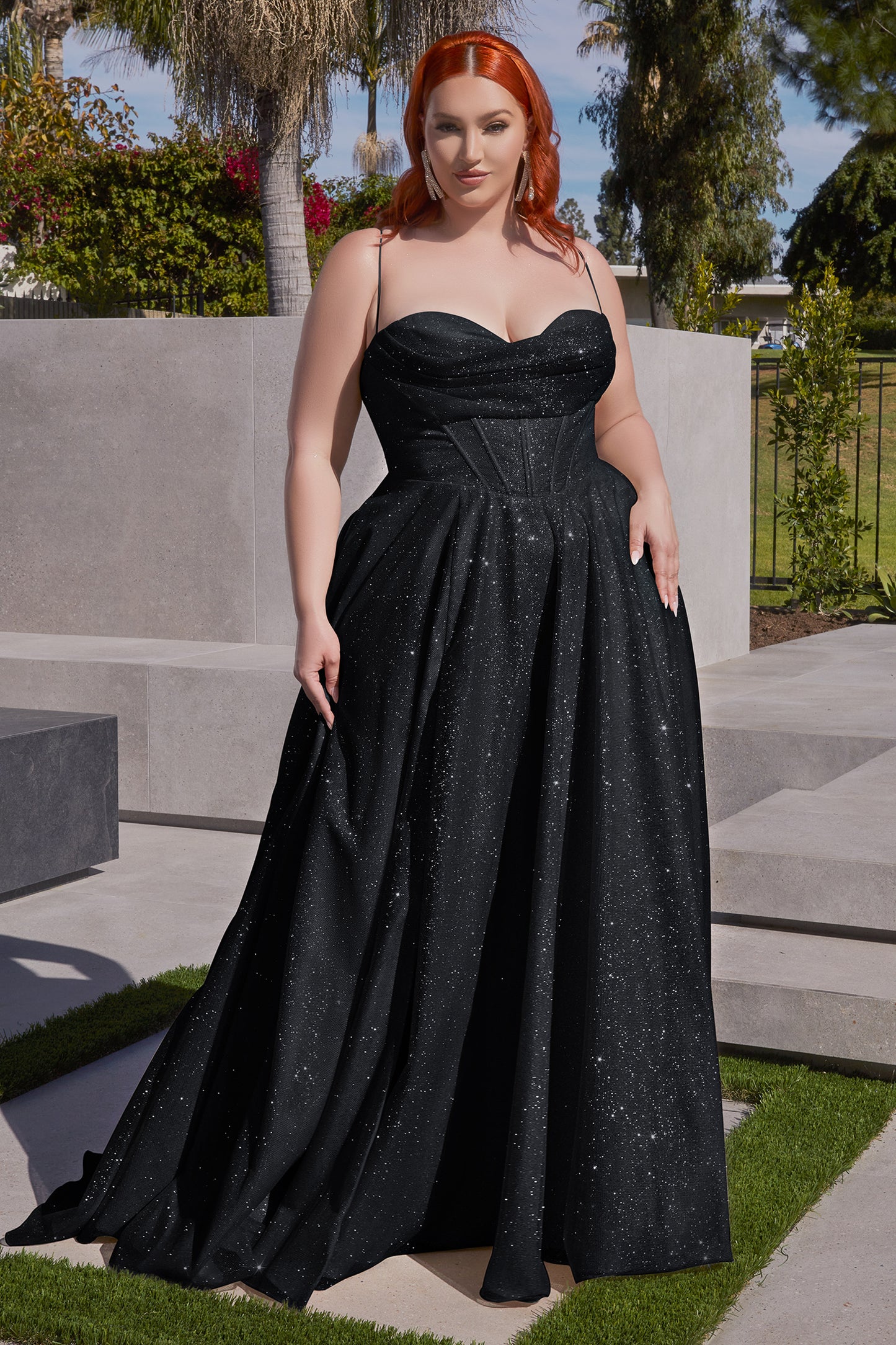 Vestido en A-LINE Con Brillo. (Curvy)