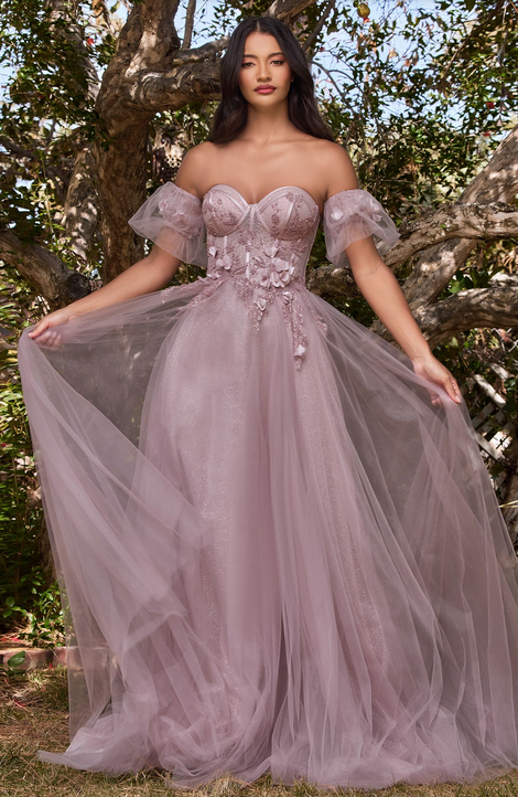 Vestido de noche corte A con diseño floral sin tirantes (Varios