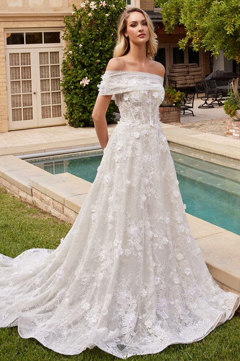 Vestido de Novia sin tirantes.