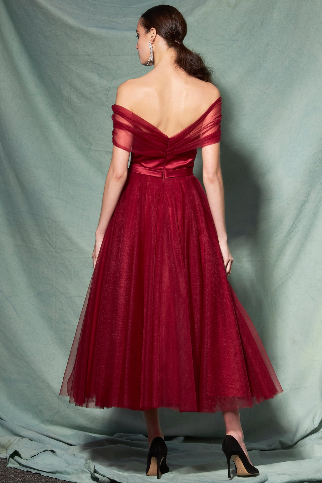 Vestido Con Hombros Descubiertos, Escote en Corazón (Varios Colores)