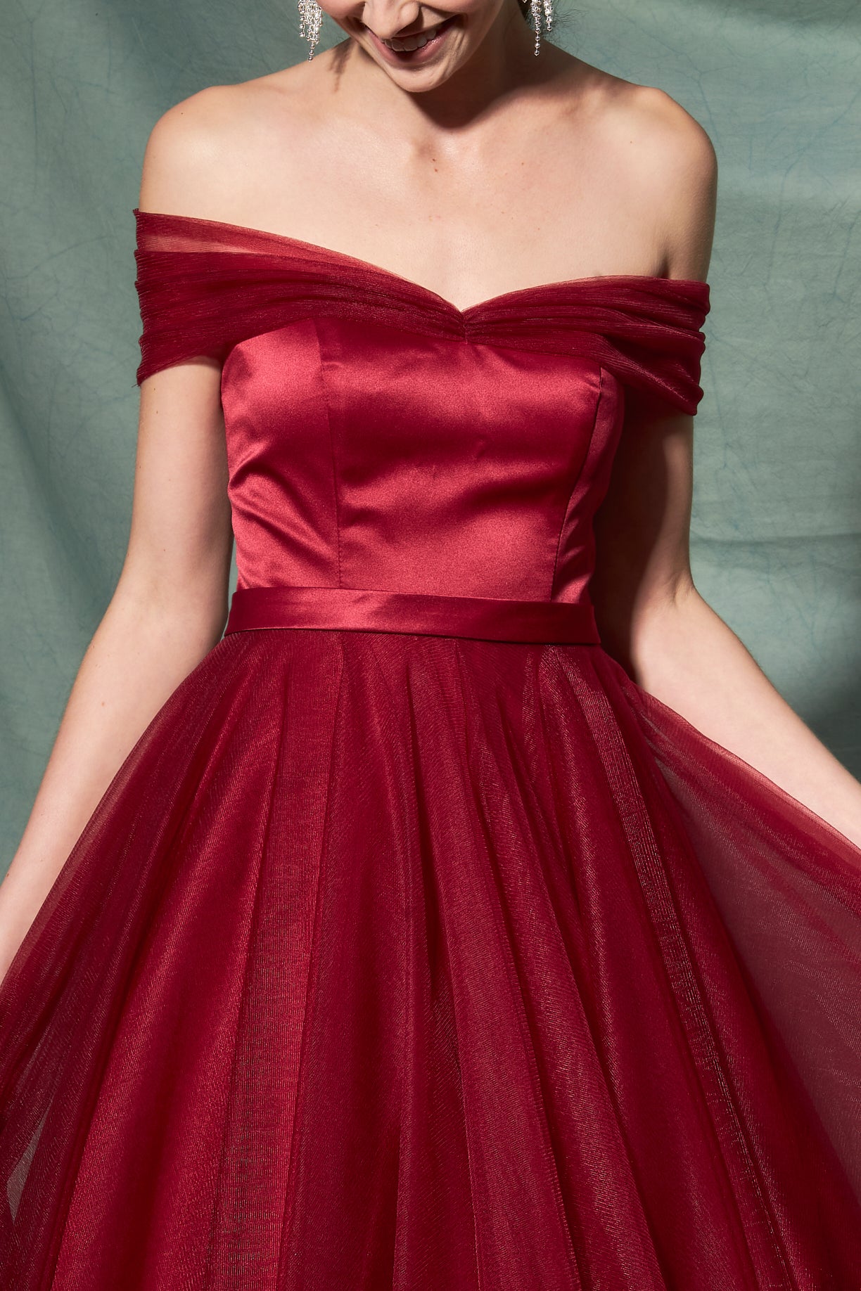 Vestido Con Hombros Descubiertos, Escote en Corazón (Varios Colores)