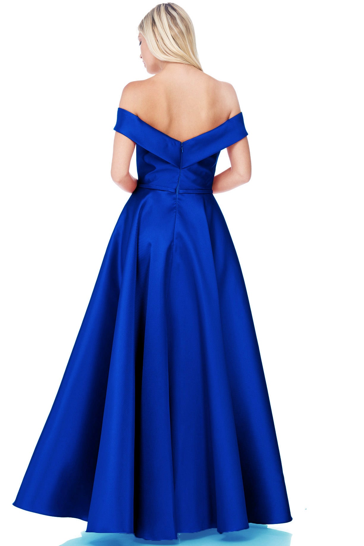 Vestido en Línea A con Hombros de Fuera y Cuello en Corazón (Varios Colores)