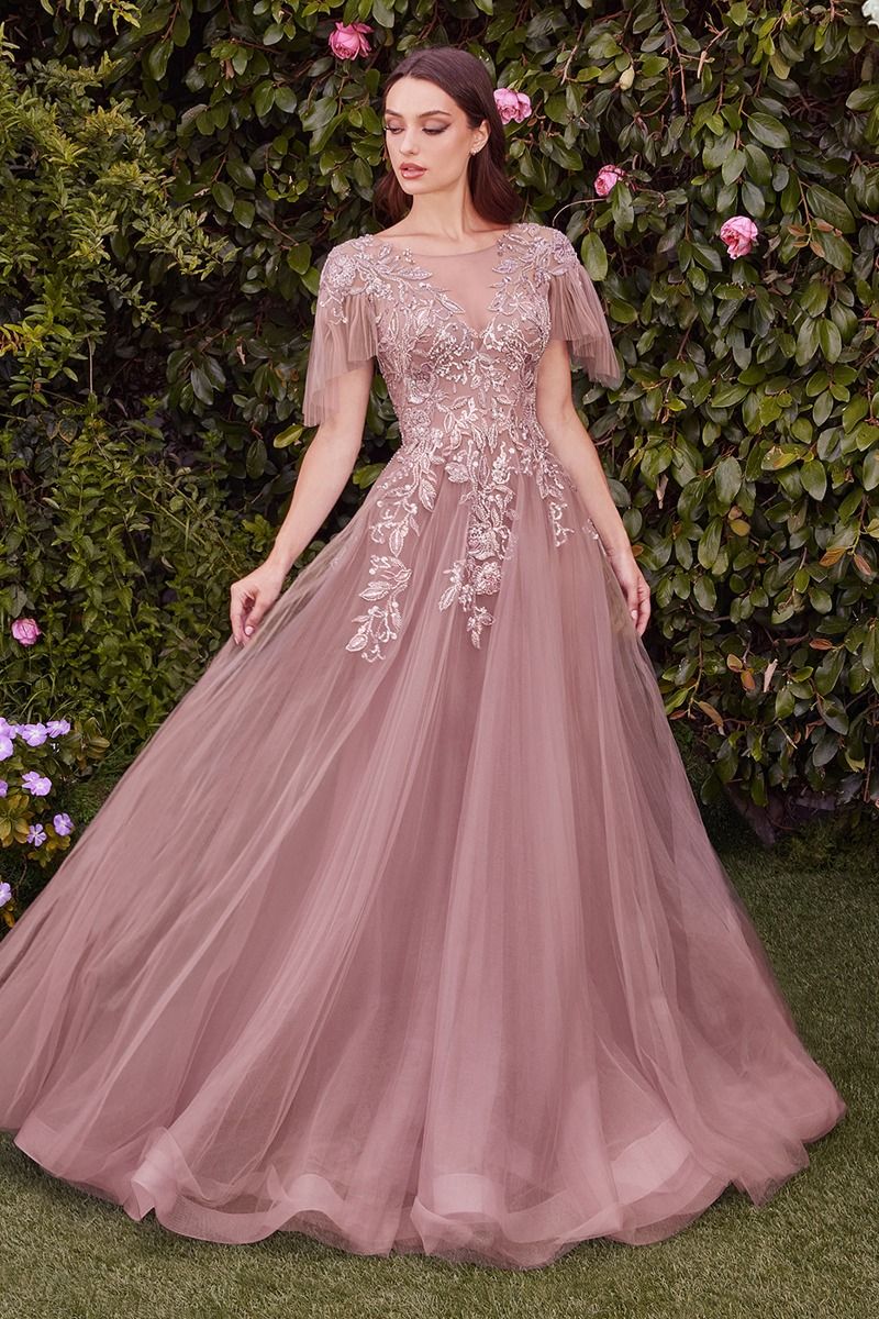 Vestido de Tul a Capas de Encaje con Decoraciones (Varios COlores)