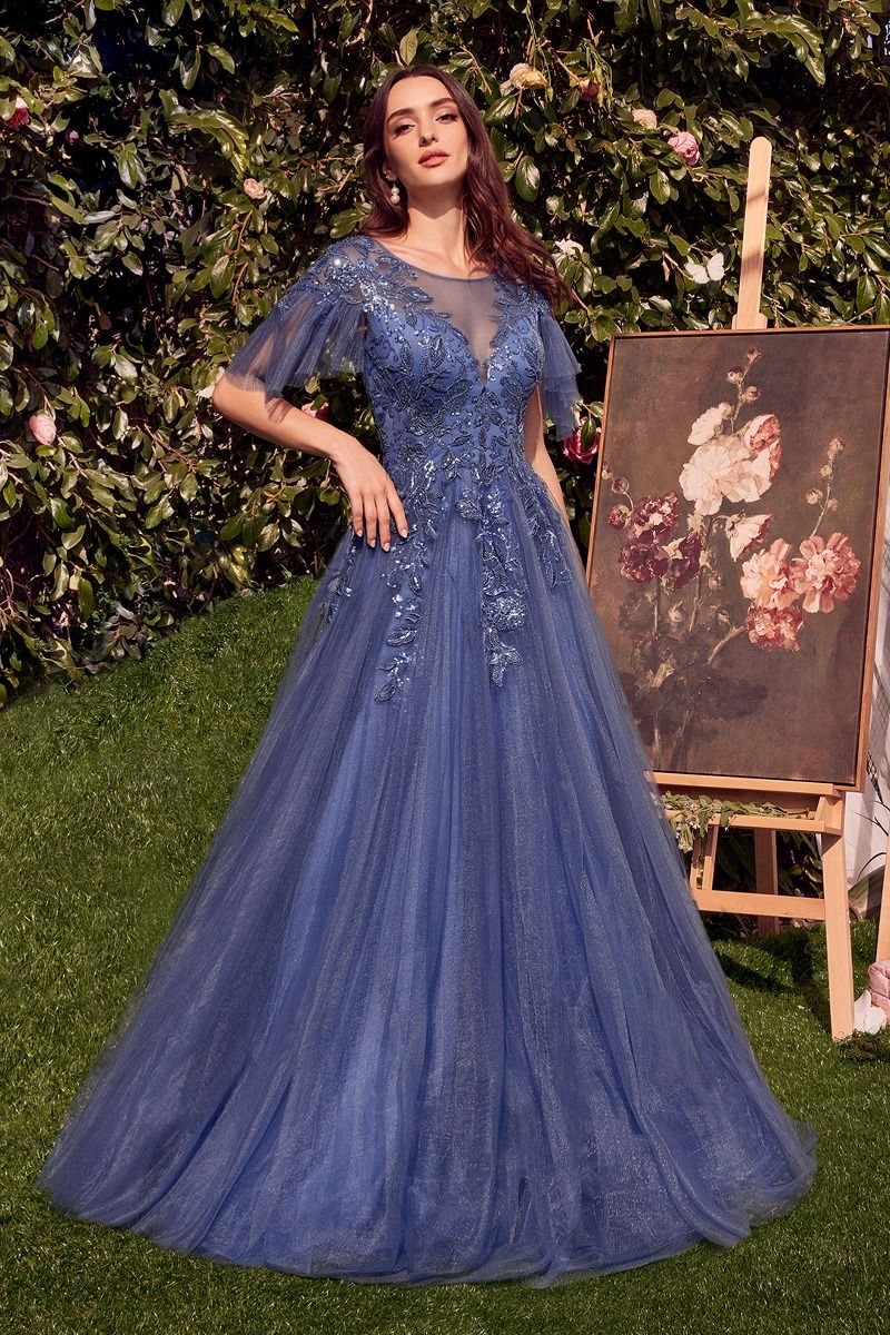 Vestido de Tul a Capas de Encaje con Decoraciones (Varios COlores)
