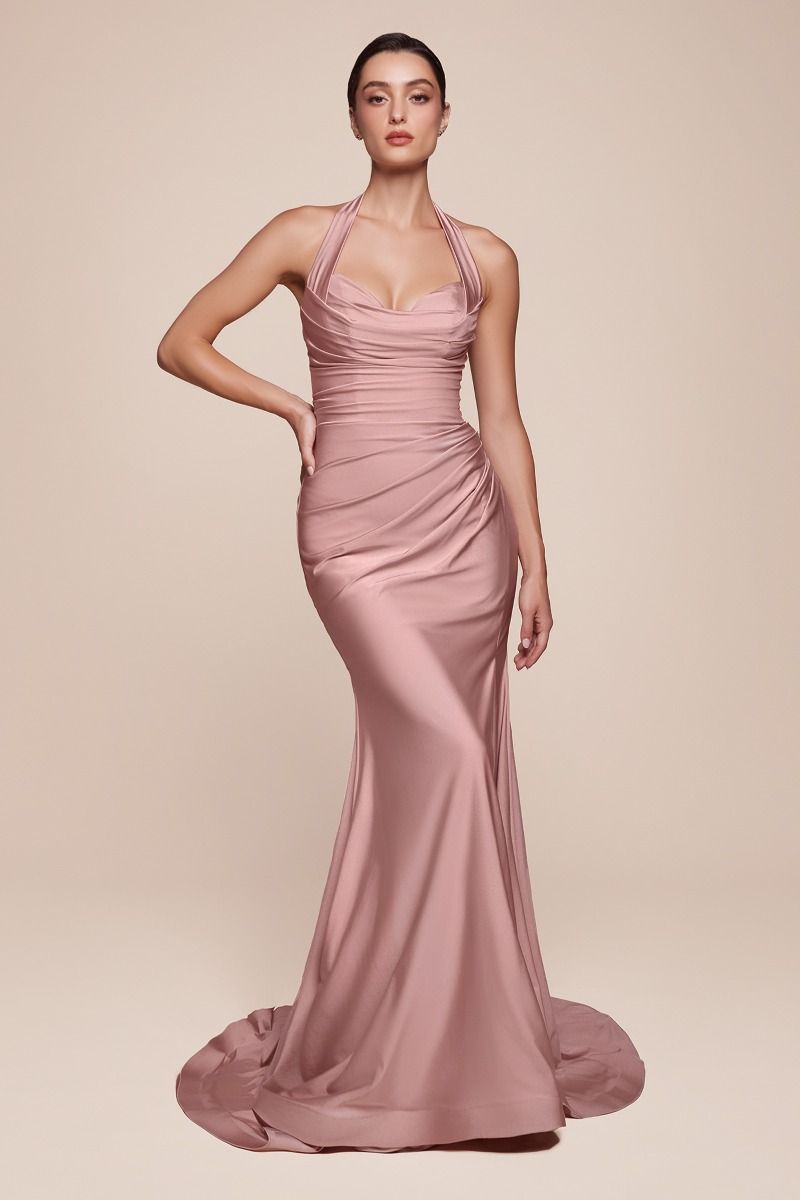 Vestido de Satén con Stetch. (Varios Colores)