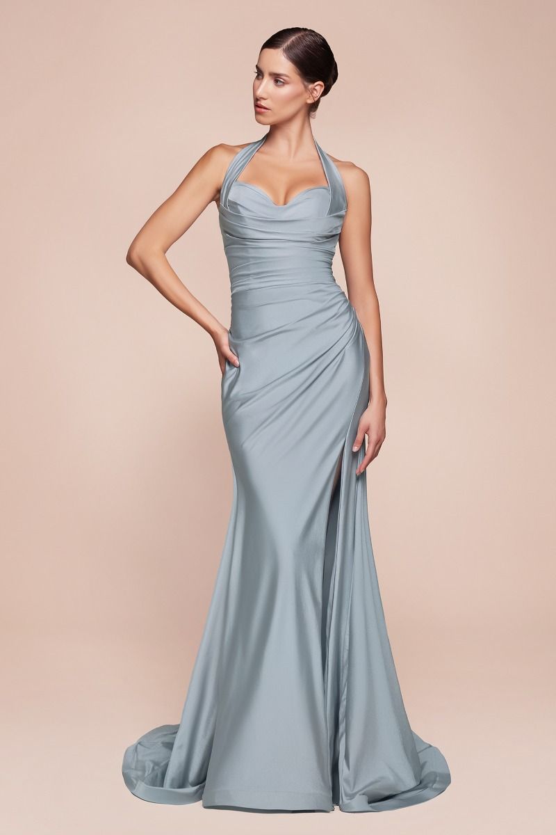 Vestido de Satén con Stetch. (Varios Colores)
