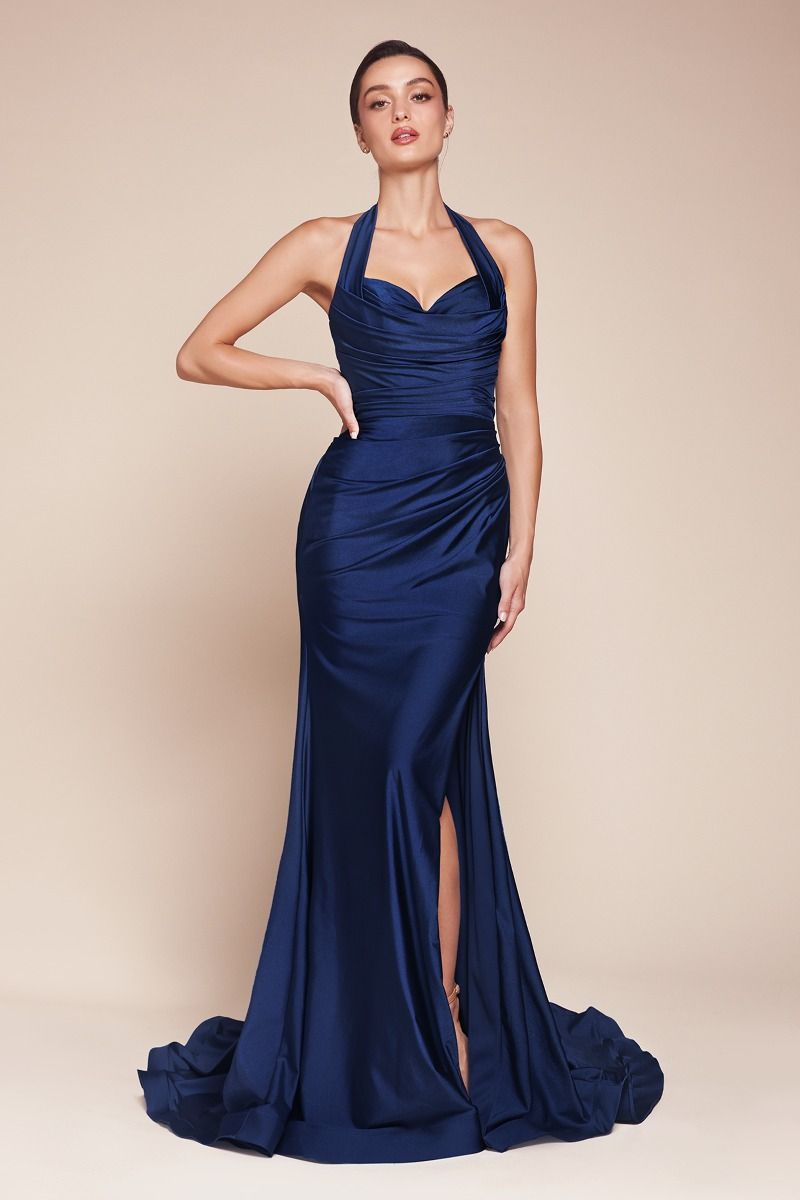 Vestido de Satén con Stretch Curvy. (Varios Colores)