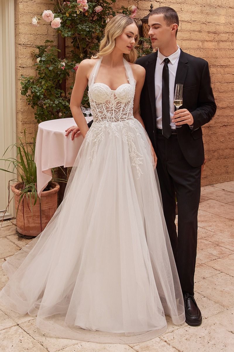 Vestido de Novia en linea A Sin Tirantes.