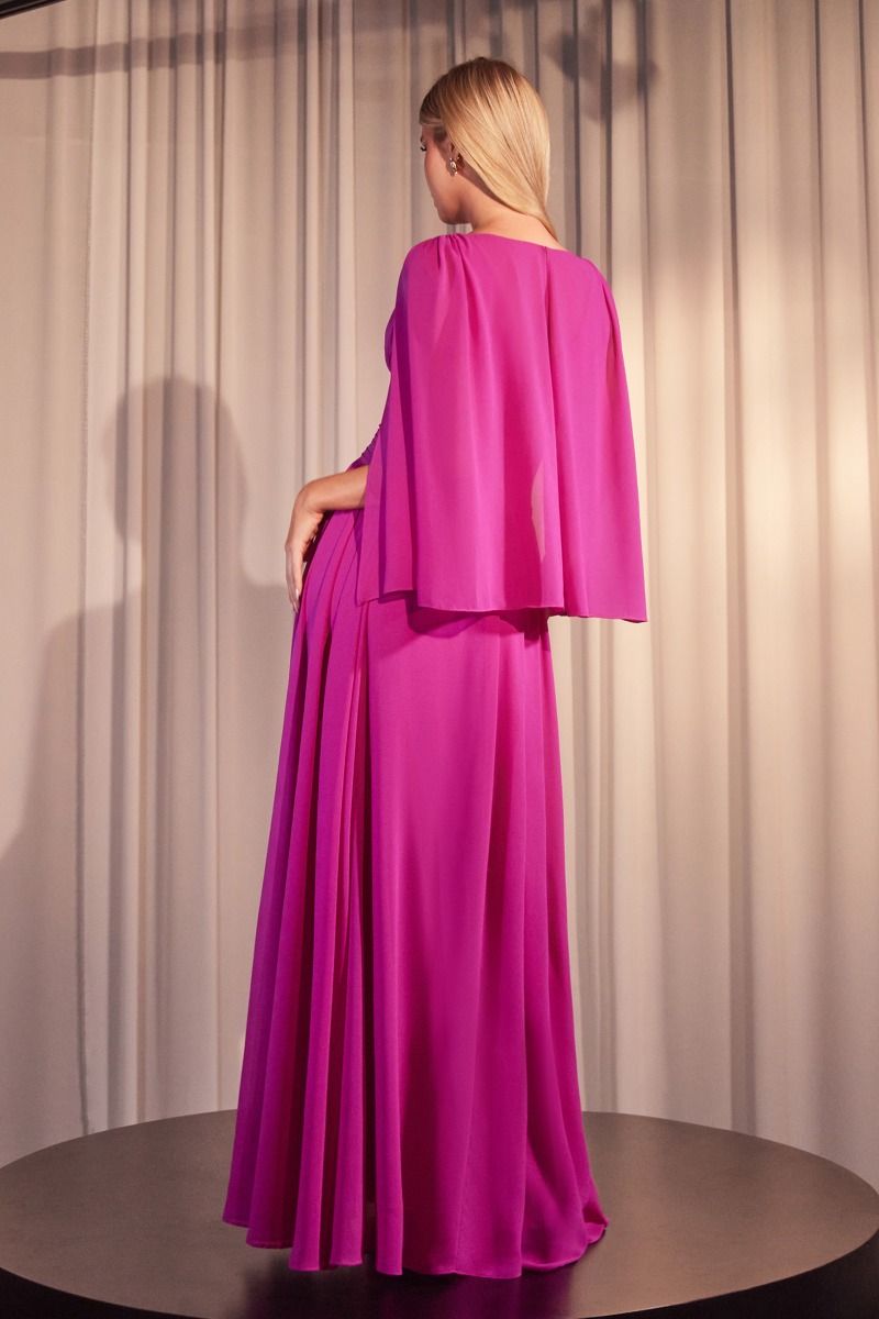Vestido Caplet de Chifón (Dos Colores)