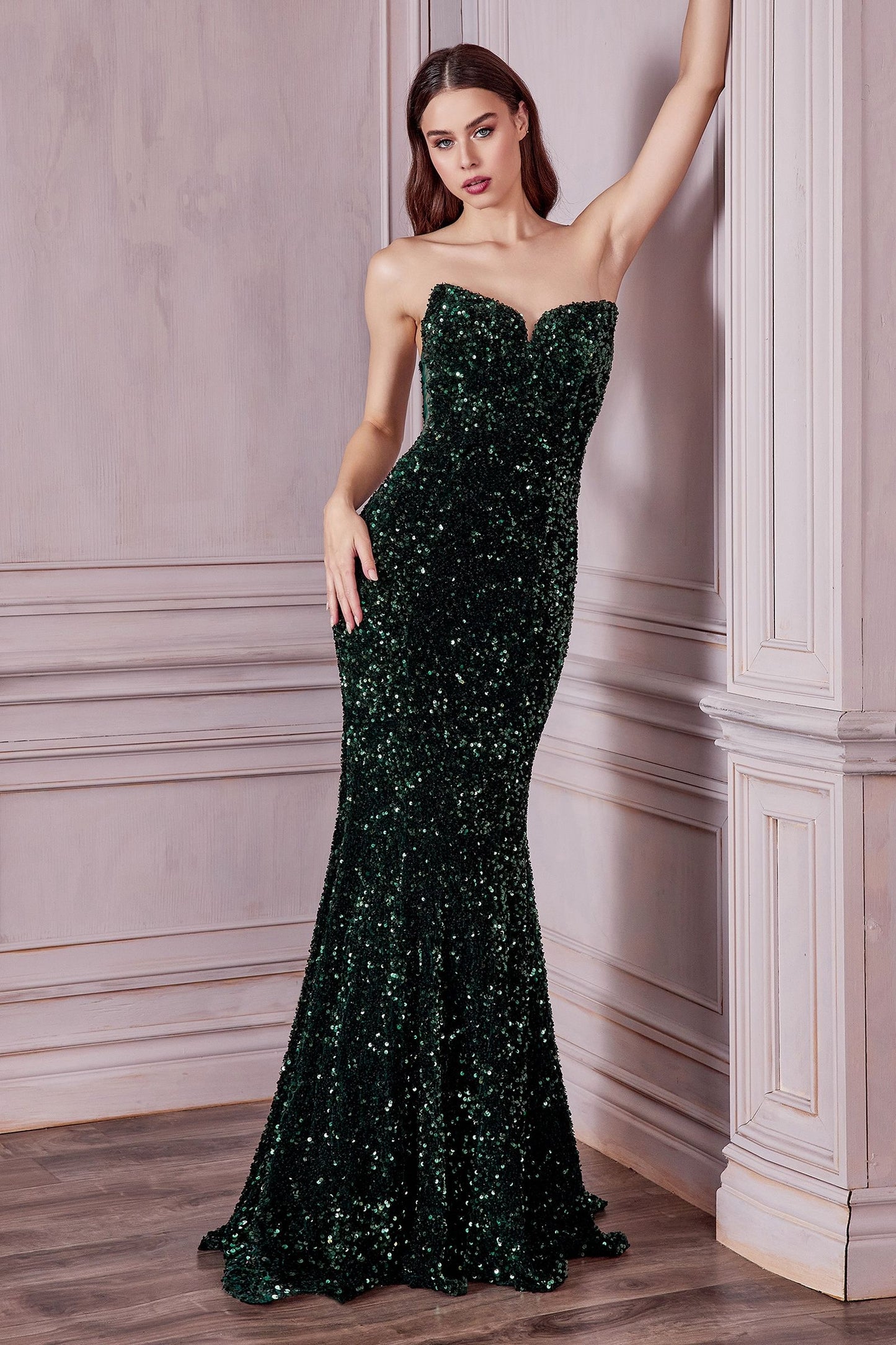 Vestido de Lentejuelas Sin Tirantes (Varios Colores)