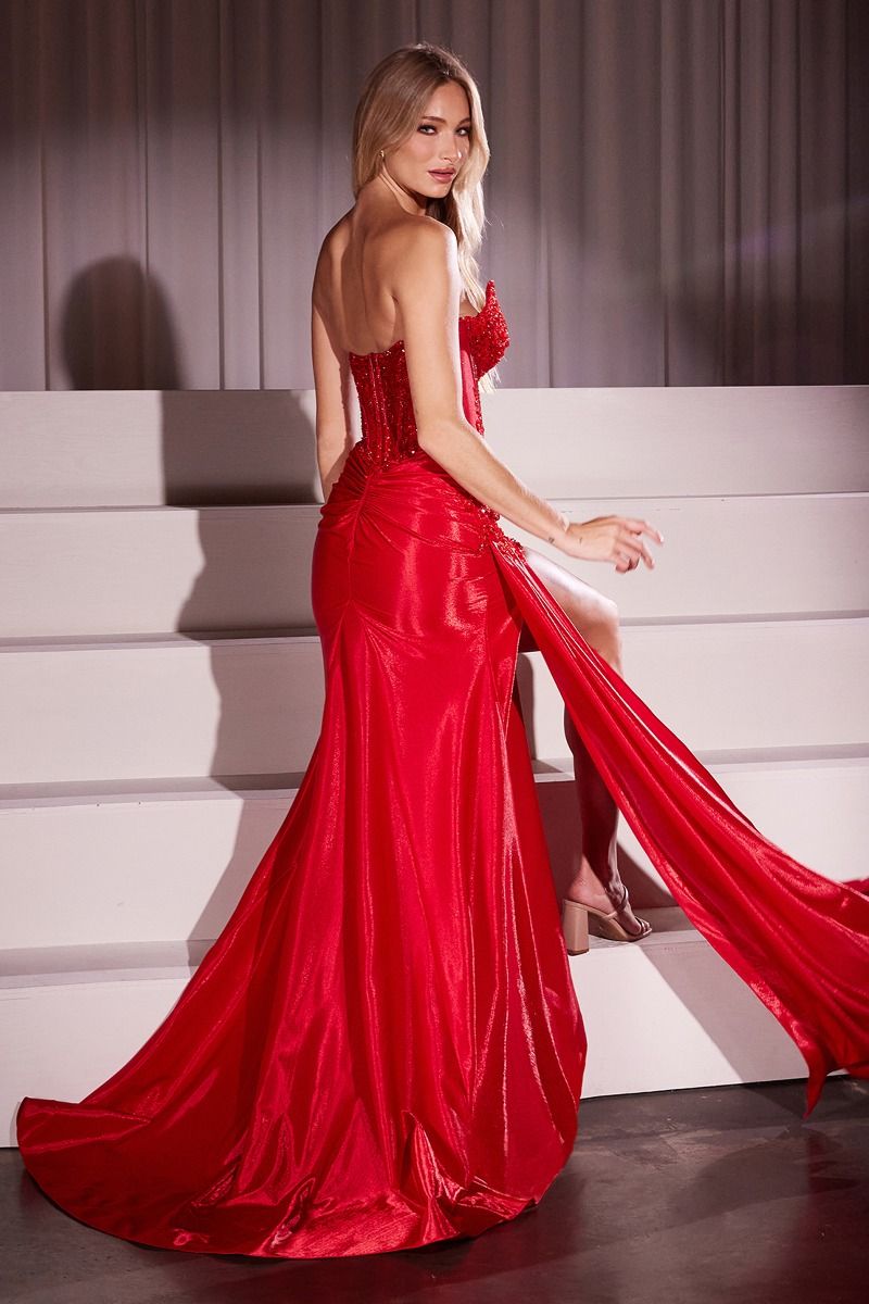 Vestido Elastico de Tafetán Sin Tirantes con Apliques de Encaje.(Varios Colores)