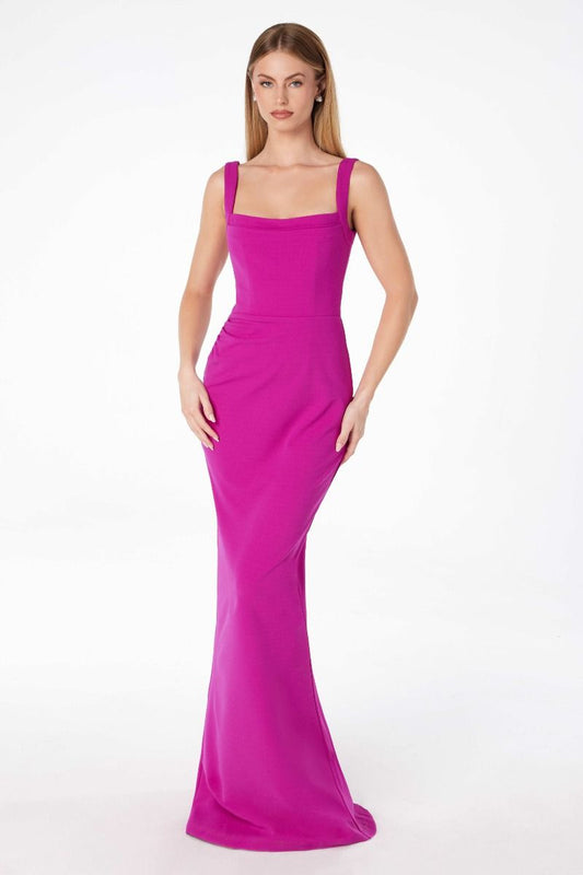 Vestido Corte Sirena con Abertura en la Parte de Atras (Varios Colores)