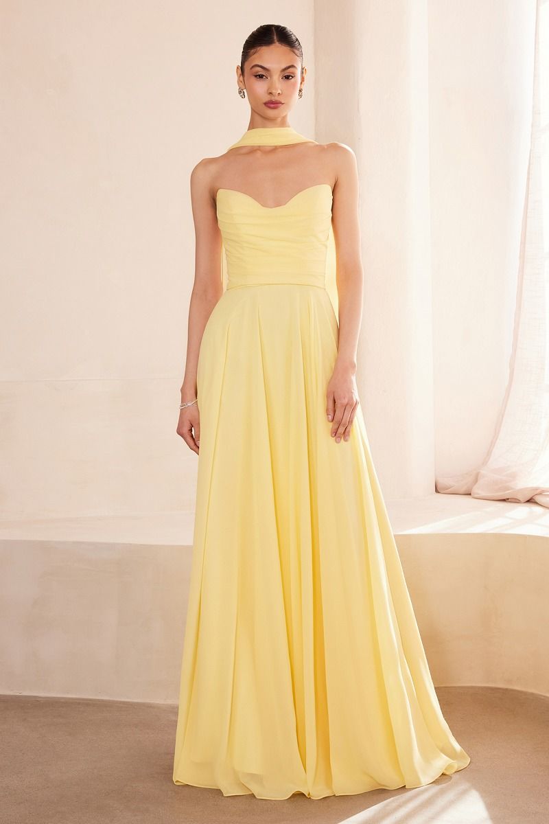 Vestido Dama de Honor Línea A Escote Corazón con Pashmina.(Varios Colores)