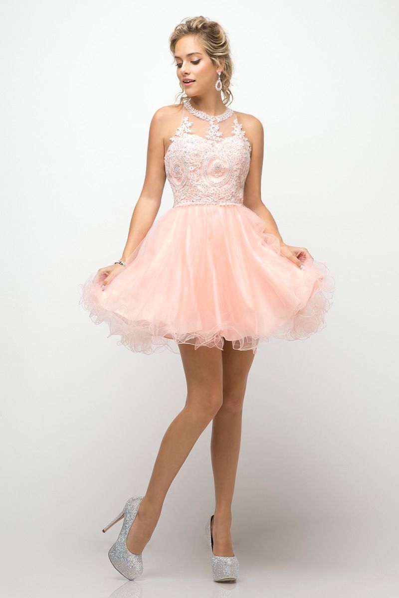 Vestido de Cóctel Corto en Capas. (Varios Colores)