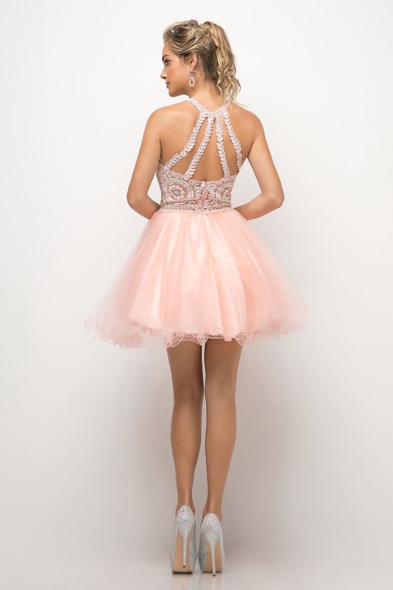 Vestido de Cóctel Corto en Capas. (Varios Colores)