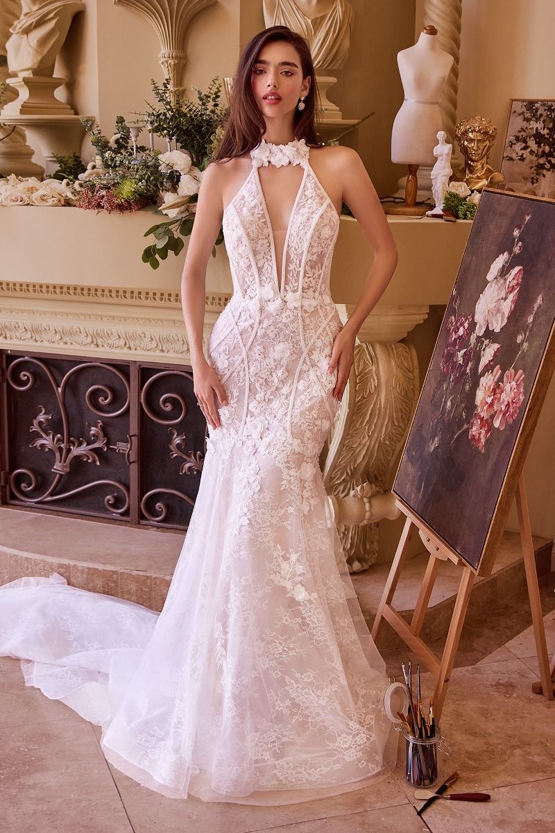 Vestido de novia tipo halter sale