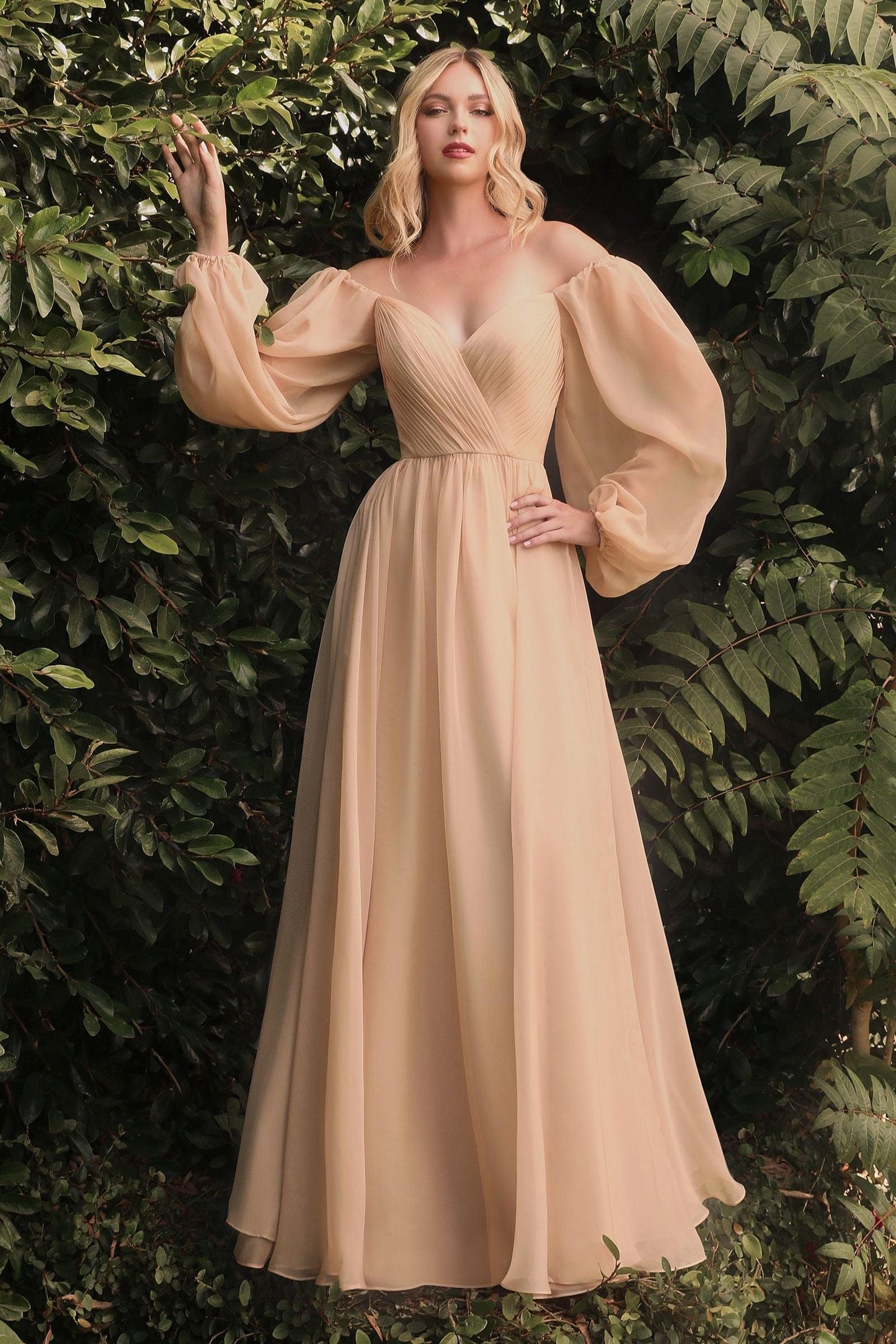 Vestido de Chifón de marga Larga (Varios Colores)