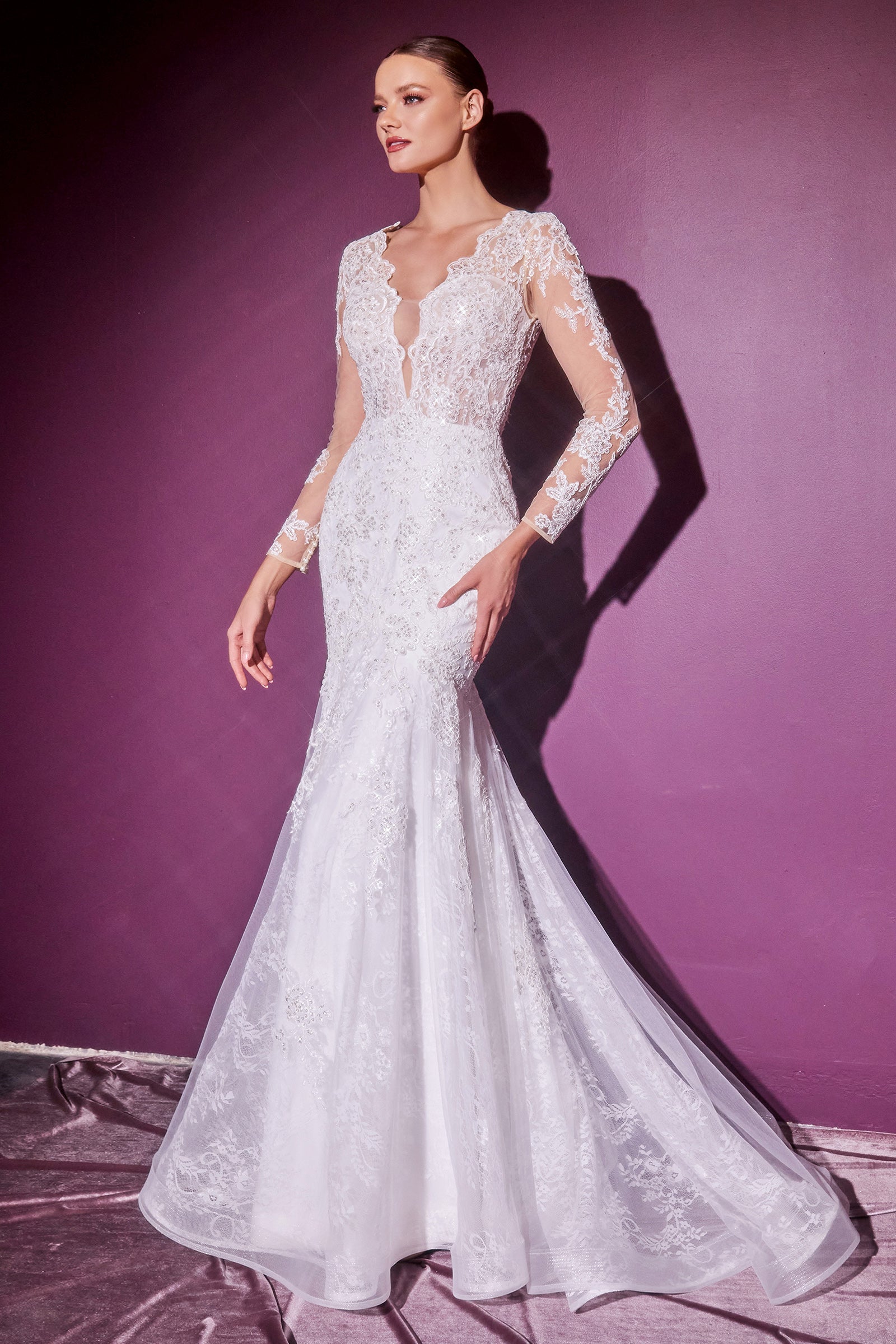 Vestido de novia encaje a capas sirena – Boutique Maria Regna