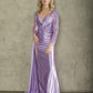 Vestido Ajustado con Mangas Largas, Cintura Lateral Fruncida con Cauda y Abertura Lateral (Varios Colores)