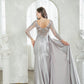Vestido Ajustado con Mangas Largas, Cintura Lateral Fruncida con Cauda y Abertura Lateral (Varios Colores)