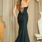 Vestido de satín  Corte Sirena y Media Abertura en la Pierna (Varios Colores)