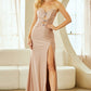 Vestido Corte recto con Abertura en la Pierna y detalles en busto/abdomen (Varios Colores)