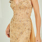Vestido Corte Sirena y Cauda Larga de Tul Desmontable Color Champagne