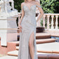 Vestido Línea Recta con Abertura en la Pierna y con Hombros descubiertos (Varios Colores)