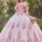 Vestido de Fiesta de Tul con Bordados en Flores y Mangas al Hombro (Varios Colores)