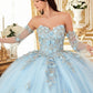 Vestido de Fiesta de Tul con Aplicación Floral (varios colores)