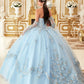 Vestido de Fiesta de Tul con Aplicación Floral (varios colores)