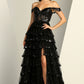 Vestido en capas Al Hombro. (Varios Colores)