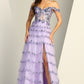 Vestido en capas Al Hombro. (Varios Colores)