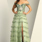 Vestido en capas Al Hombro. (Varios Colores)