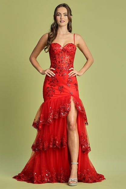 Vestido con Corse, tirantes y capas (Varios Colores)