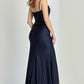 Vestido Recto con Abertura Bordado Escote de Corazón con Tirantes (Varios Colores)