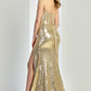 Vestido Corte Sirena sin Tirantes de Lentejuela (Varios Colores)