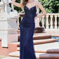 Vestido Corte Recto con Detalles de Brillos con Escote V (Varios Colores)