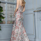 Vestido Corte Sirena, Strapless y decoracion de Flores  (Varios Coores)