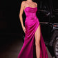 Vestido de Noche con Corsé Ajustable y Tela Satinada (Varios Colores)