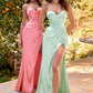 Vestido de Noche con Corsé Ajustable y Tela Satinada (Varios Colores)