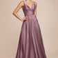 Vestido de Dama de Honor corte A con Tela Satinada y Lazos Ajustables (Varios Colores)