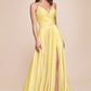 Vestido de Dama de Honor corte A con Tela Satinada y Lazos Ajustables (Varios Colores)