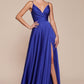 Vestido de Dama de Honor corte A con Tela Satinada y Lazos Ajustables (Varios Colores)
