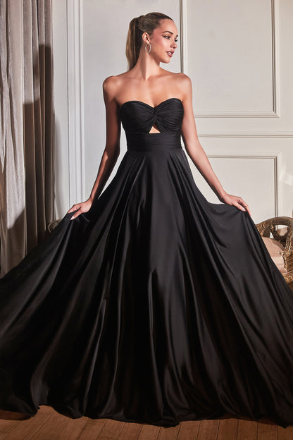 Vestido de Sáten sin Tirantes.(Varios Colores)