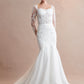 Vestido de Novia Manga Larga y Escote Corazón