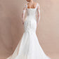 Vestido de Novia Manga Larga y Escote Corazón
